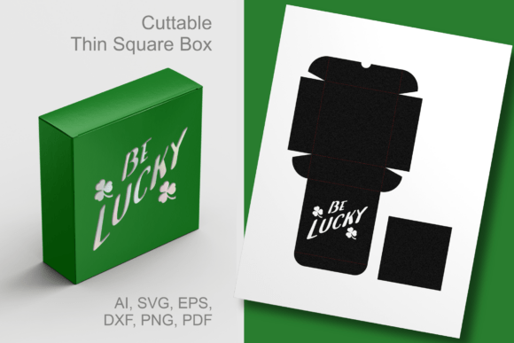 Be Lucky 2 Thin Square Box Template SVG Review