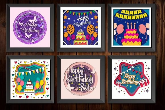 Big Bundle Paper Cut Birthday Shadow Box 3D SVG Review