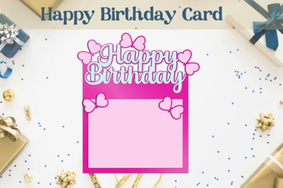 Butterfly Birthday Card 3d Layered for Laser Cutting