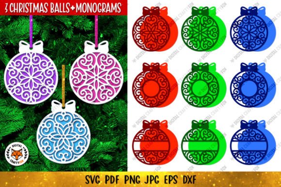 Christmas Ball Monogram Ornament 3D SVG Review