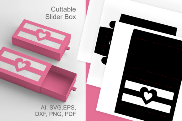 Heart Window Favor Box: 3D SVG for Valentine S Day