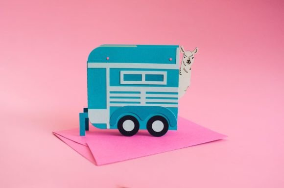 Llama Trailer Side Pop Up Box Card Review