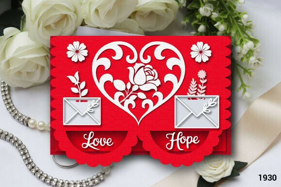 Love Hope Valentine Greeting Card 1930: A 3D SVG Review