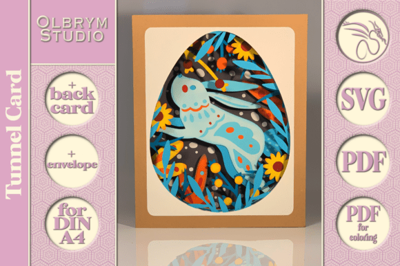 Magic Forest Bunny 3D SVG for Easter Branding