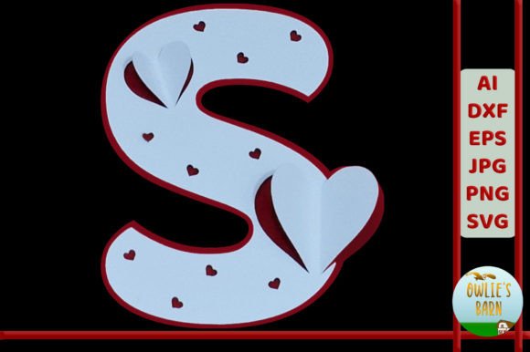 Popup Heart Monogram S: 3D SVG Shapes Review