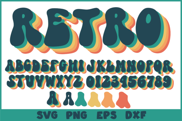 Retro Font Letters Layered SVG PNG Review