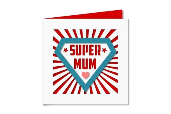 Super Mum Mother's Day Cutout Card 3D SVG Review