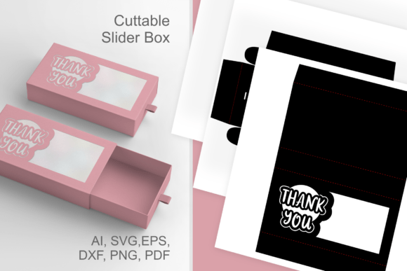 Thank You N Circle - Drawer Favor Box 3D SVG Review