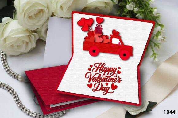 Valentine’s Day Love Car Gift Card 1944: A 3D SVG Review